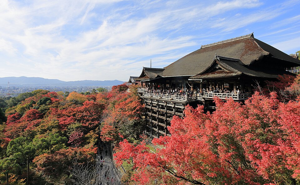 Kiyomizu-dera temple viewpoint in Kyoto